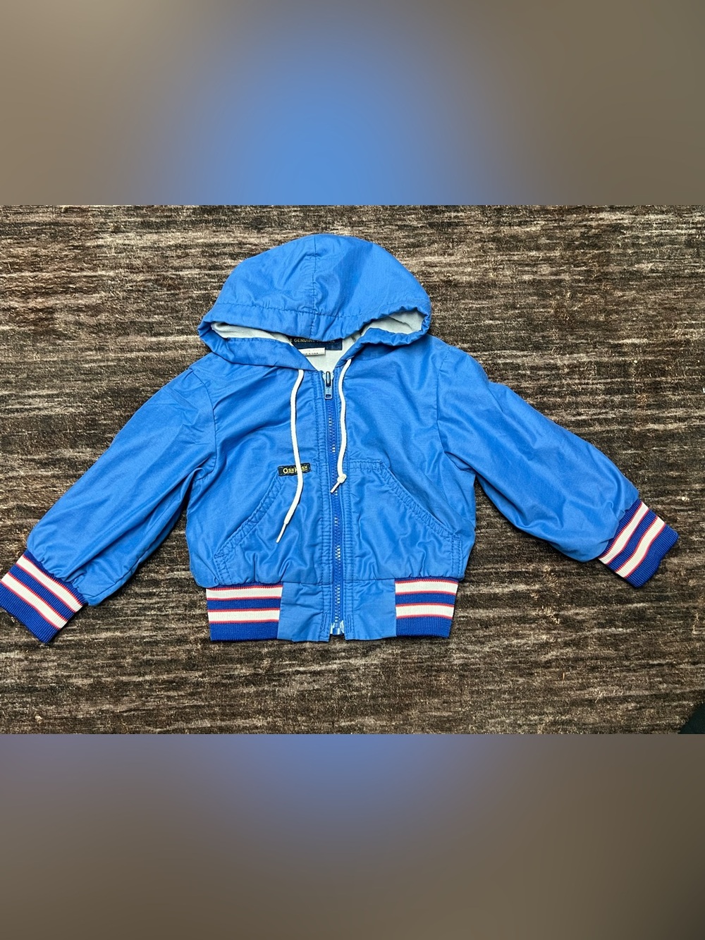 **Vintage**Blue OshKosh Hooded Windbreaker Jacket - 18 months